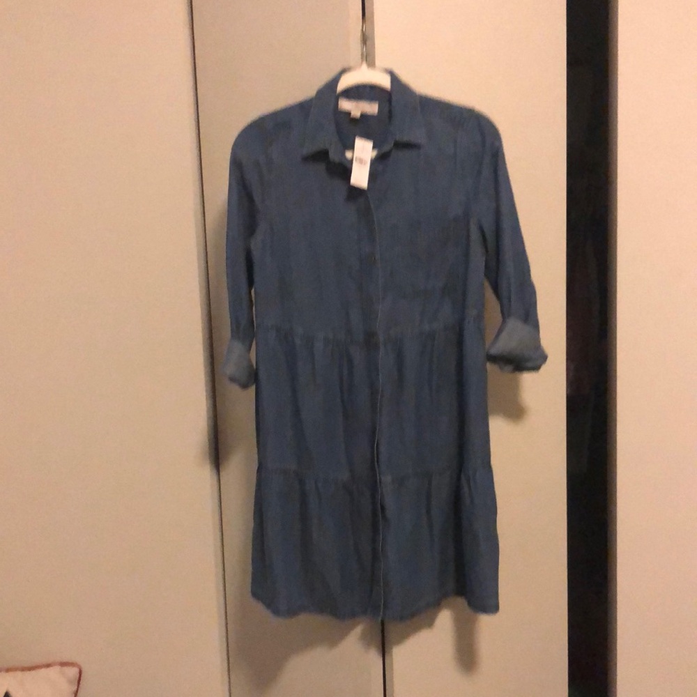 Super cute denim look dress that is soft Lyocell blend and new with tags